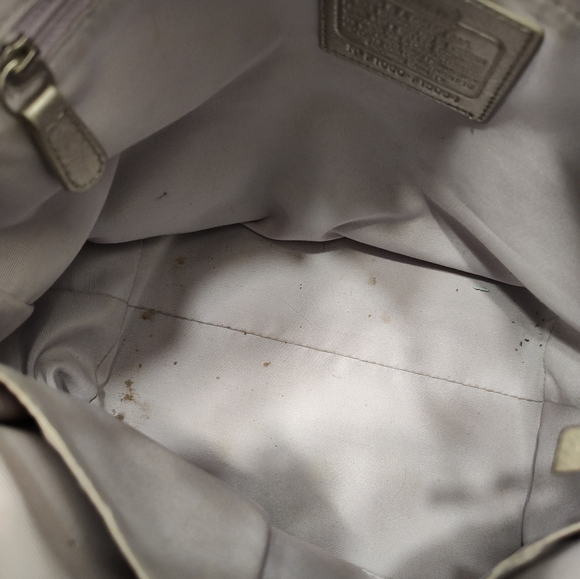 🌸GUC Coach Poppy Genuine Pebble Leather Hobo Crossbody Shoulder Bag, Sil - Picture 16 of 16